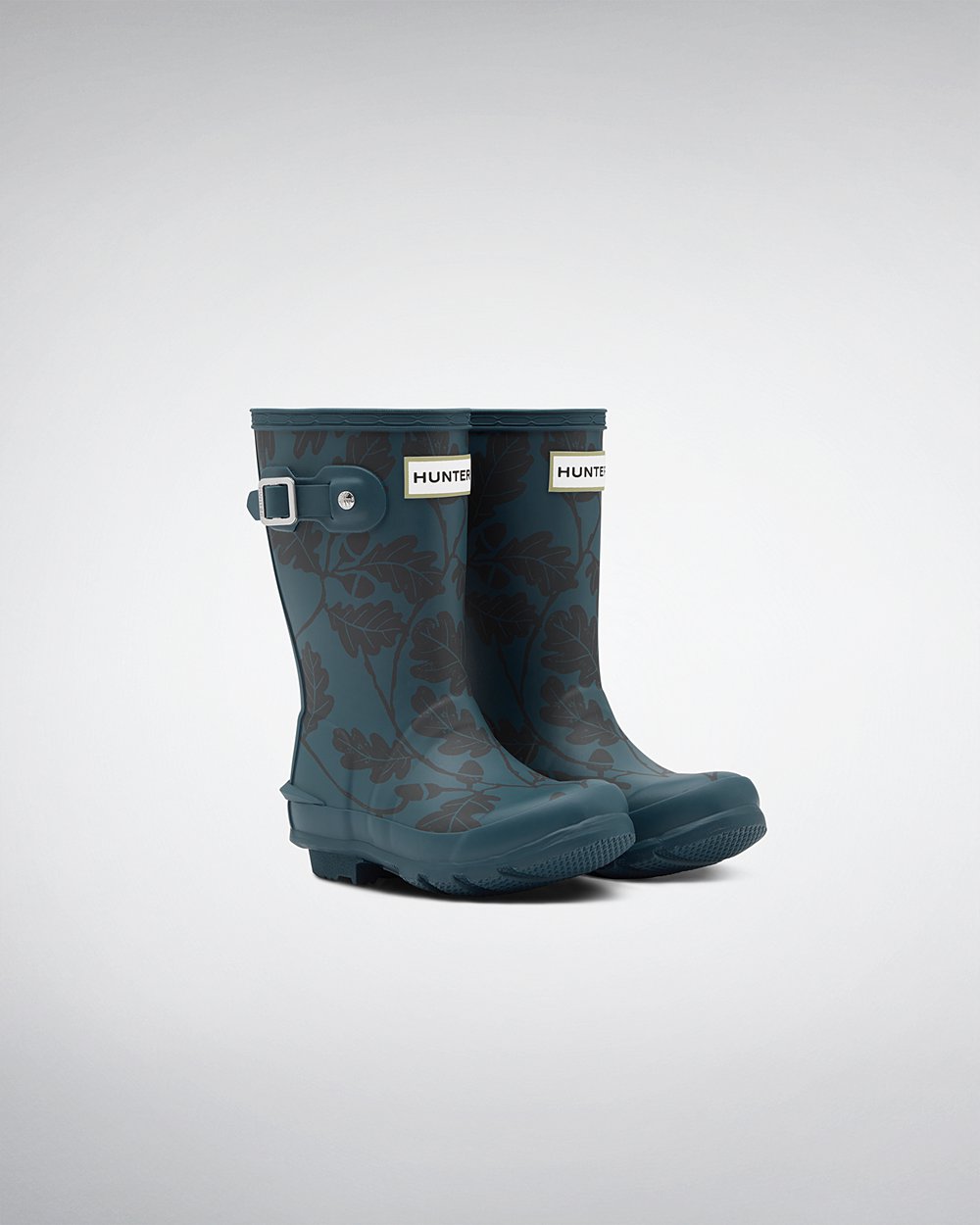 Kids Hunter Original Big National Trust Print | Rain Boots Blue | NZ-90753-FGCD